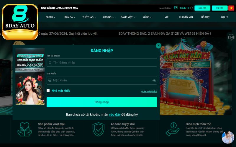 Trải Nghiệm Cờ Bạc Tại 8day-casino.com